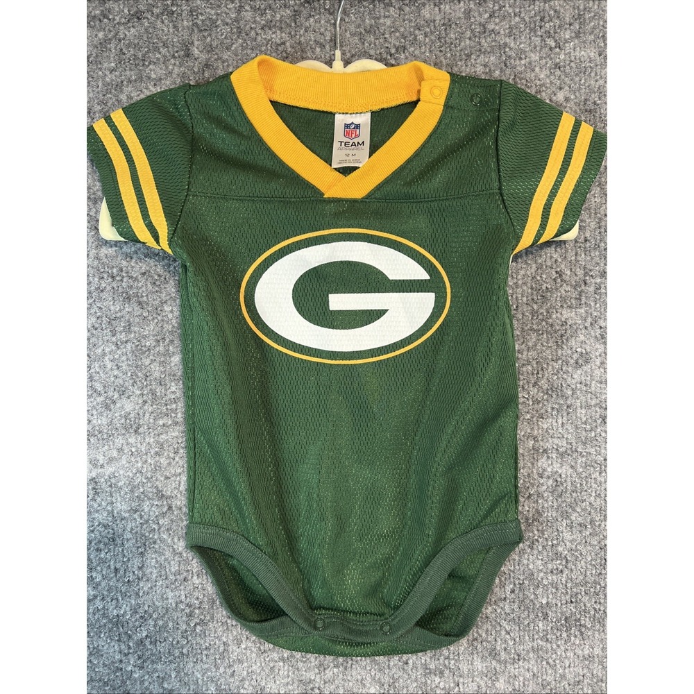 Official NFL Team Apparel Green Bay Packers Infant Jersey Bodysuit - 12 Months